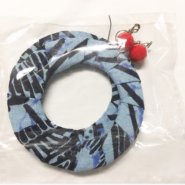 Fabric Flat Earrings-2.5in
