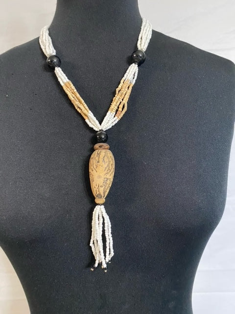 Wood Pendant Trade Necklaces