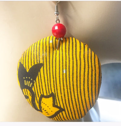 Fabric Puff Earrings