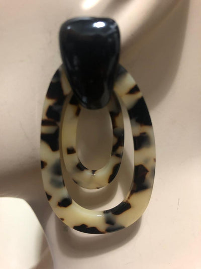 Oval Two-Tone Earrings