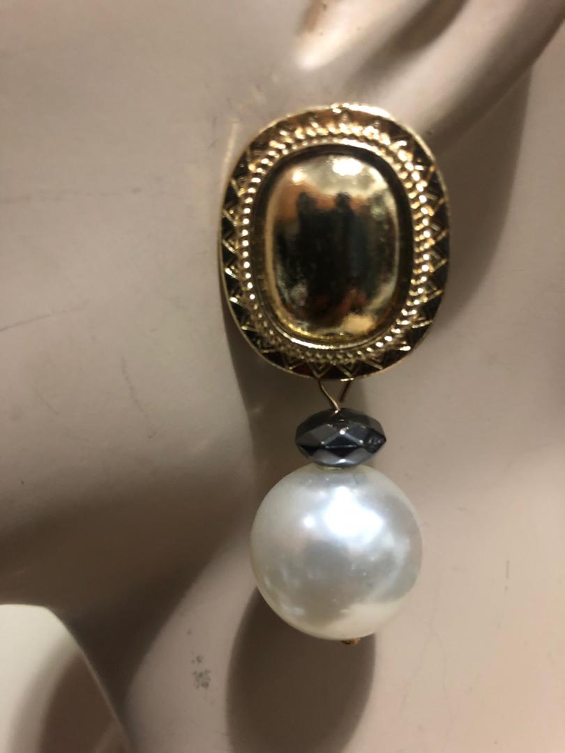 Pearl Balls Costume Earrings