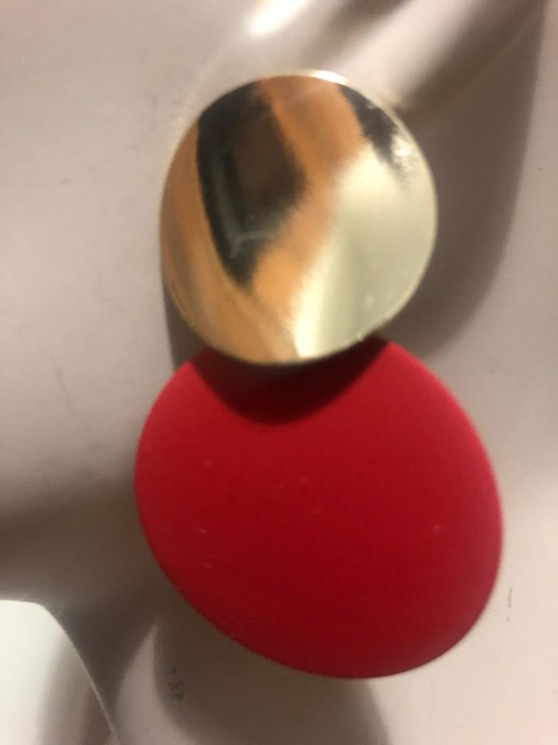 Gold Clips Buttons Earrings