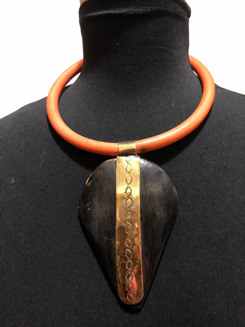 Leather Wood Necklace
