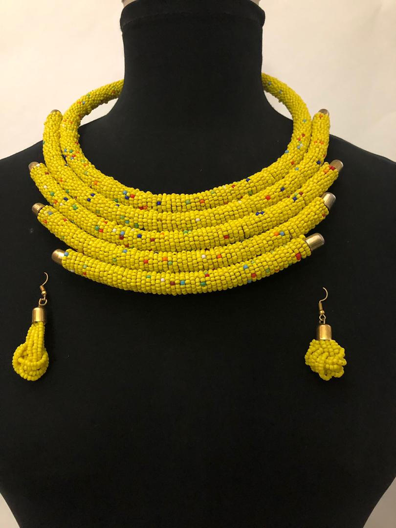 Massai Necklace  and Earrings Set