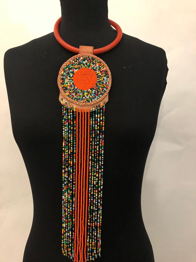 Leather One-Step Bead Necklace