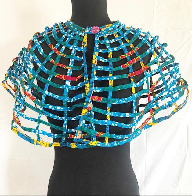 African Print Fabric Necklace Medium Cape Mixed
