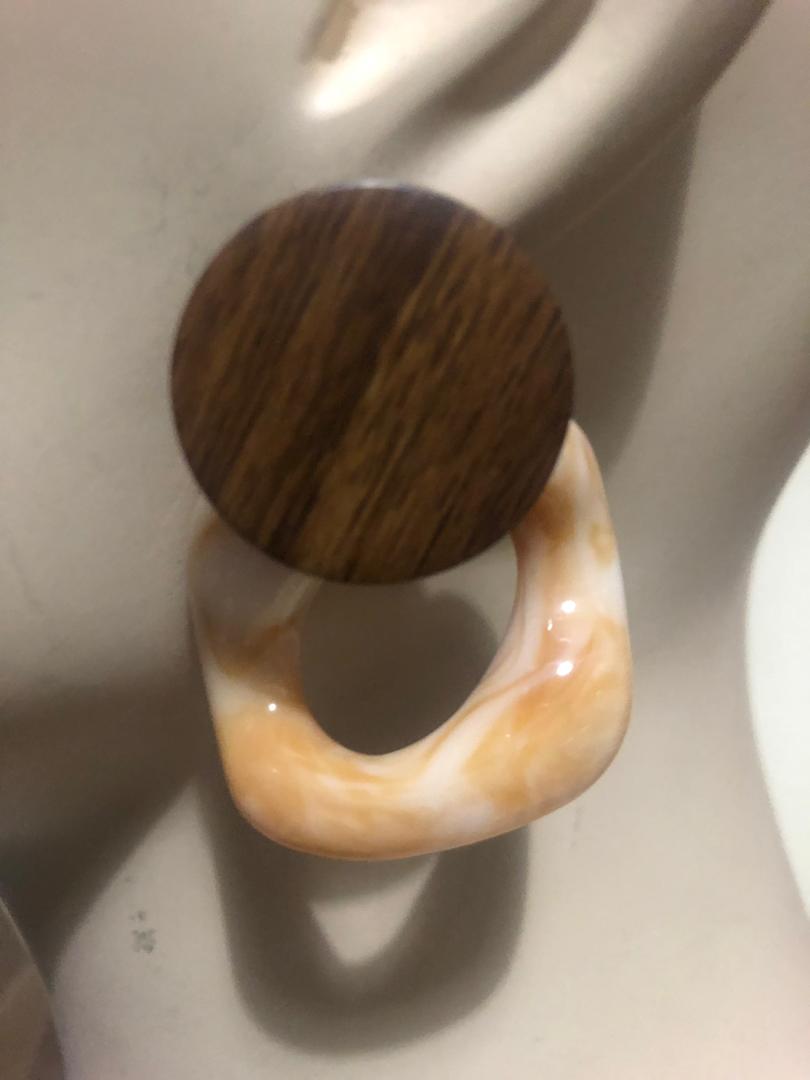 Chaka Acrylic Wood Earrings