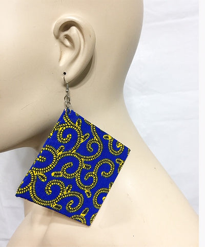 Ankara Fabric Mixed Earrings