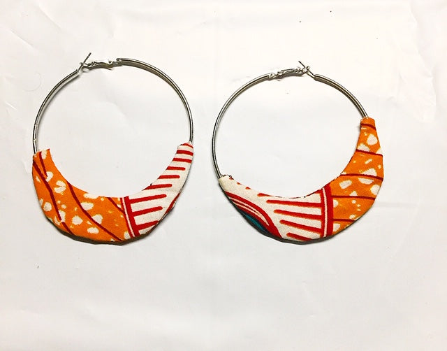 Ankara Fabric Mixed Earrings