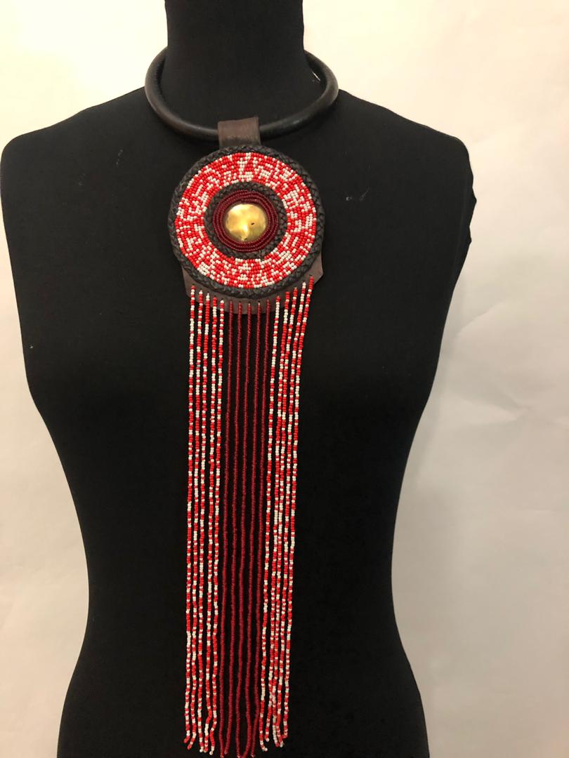 Leather One-Step Bead Necklace