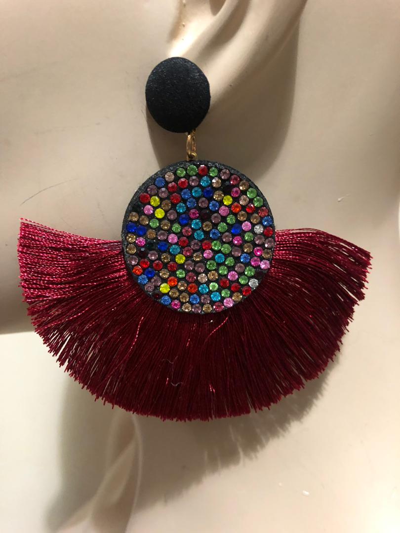 Glitter Fringe Earrings