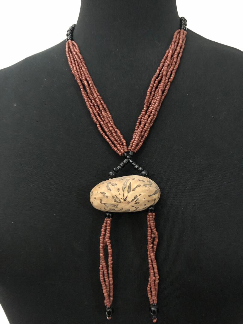 Wood Pendant Trade Necklaces