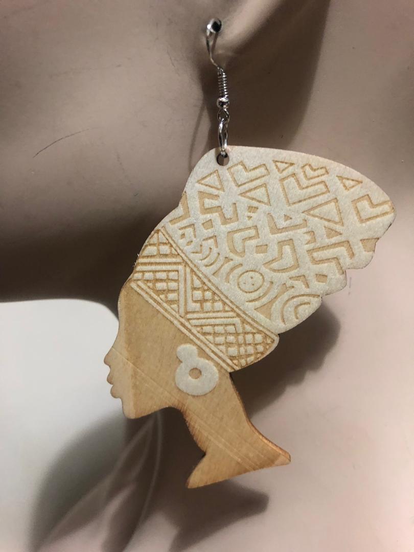 Bini Carve Wood Earrings