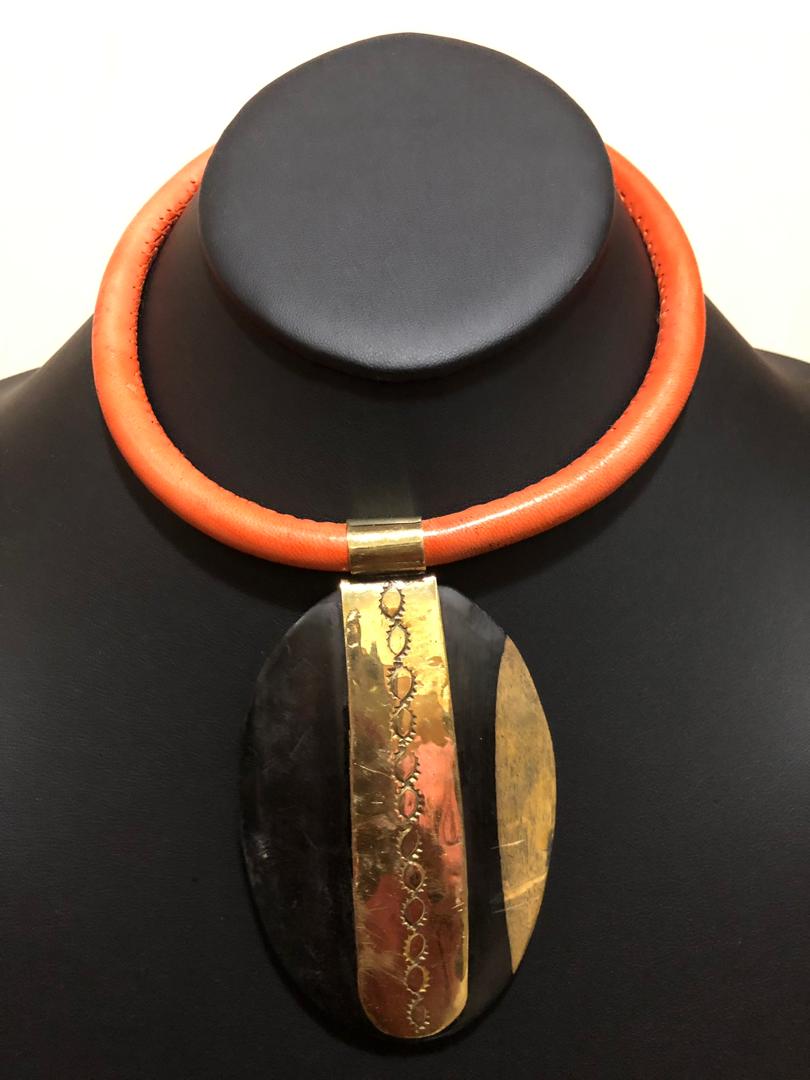 Leather Wood Necklace