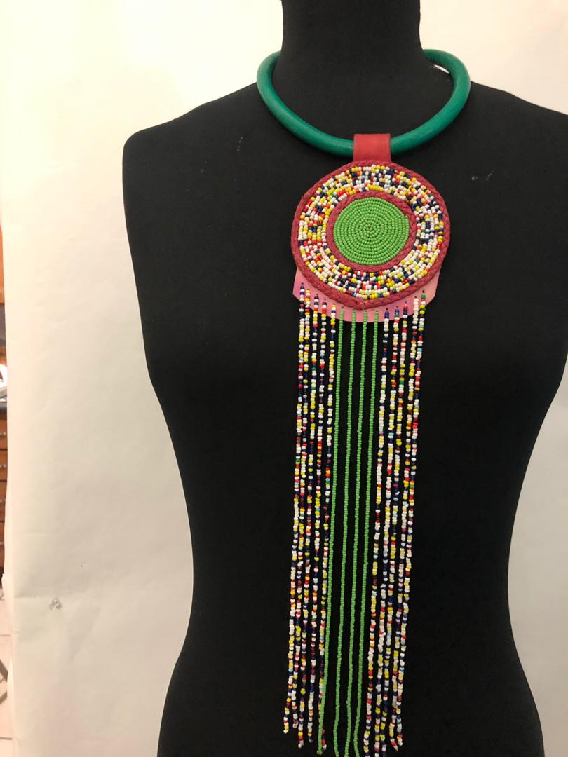 Leather One-Step Bead Necklace
