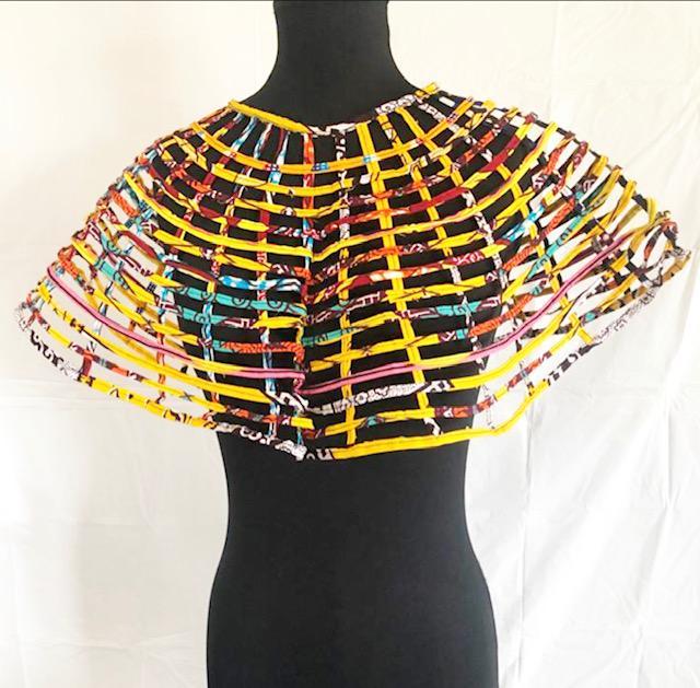 African Print Fabric Necklace Medium Cape Mixed