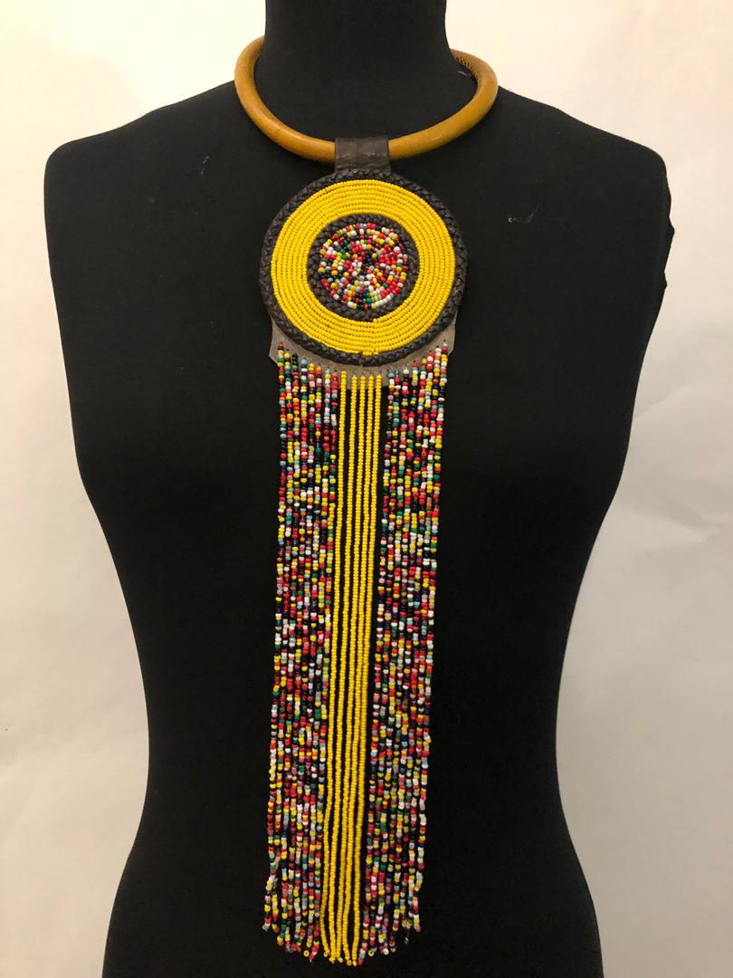 Leather One-Step Bead Necklace