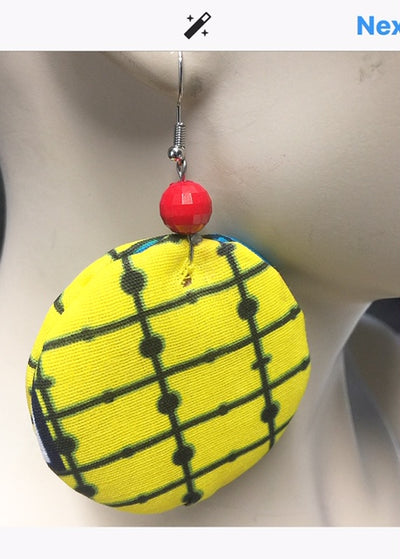 Fabric Puff Earrings