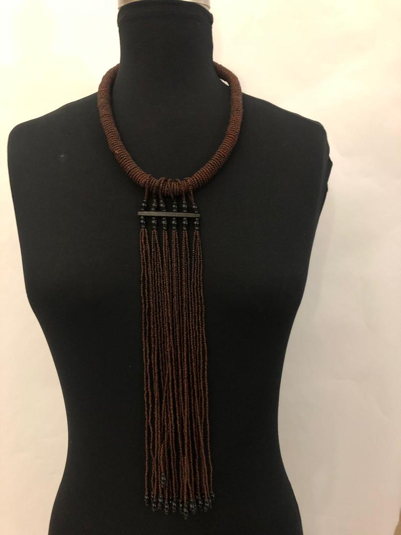 Bead Collar Drip Necklace