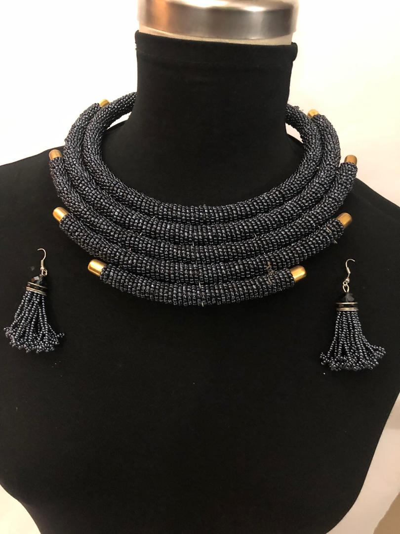 Massai Necklace  and Earrings Set