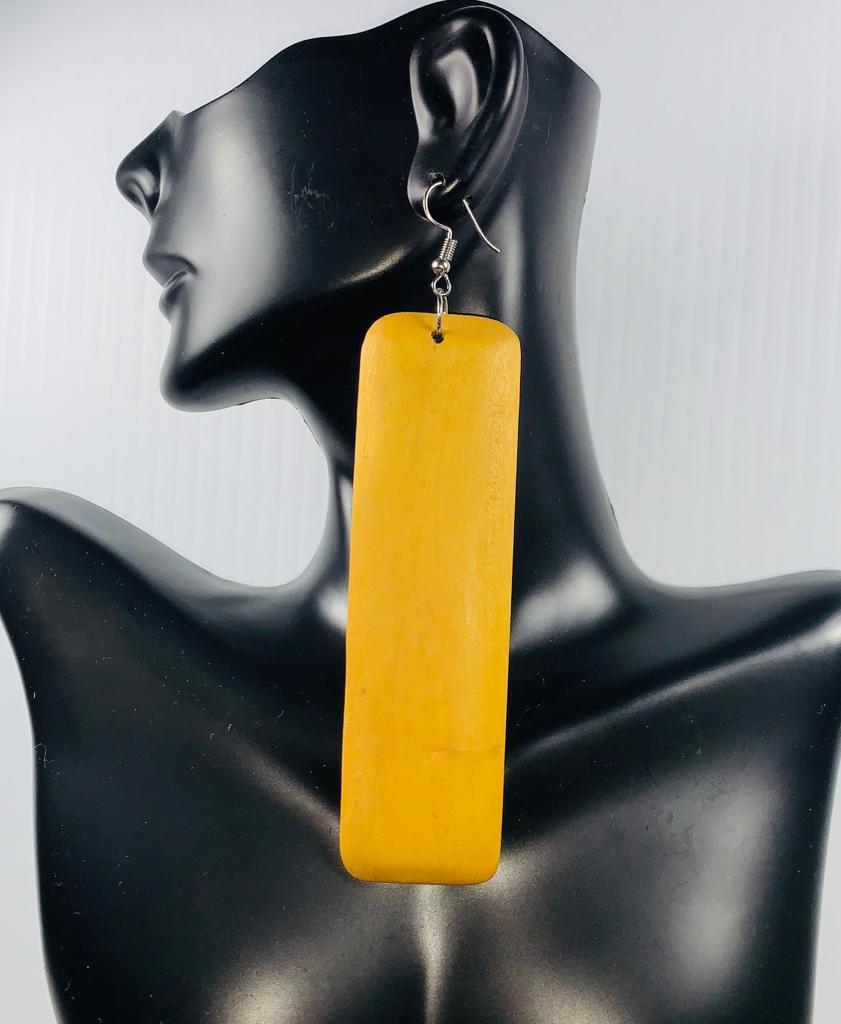 Rectangular Wooden Earrings