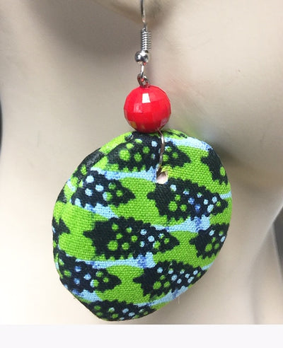 Fabric Puff Earrings