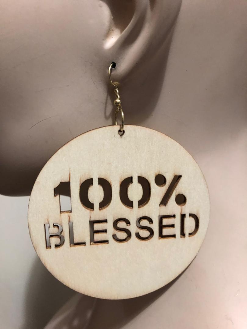 Blessed Wood Earring
