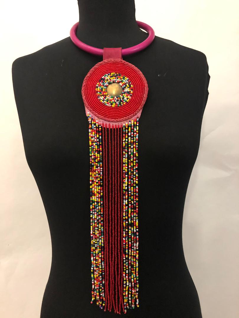 Leather One-Step Bead Necklace