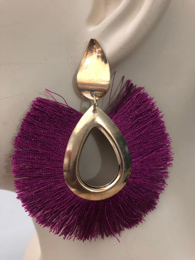 Circle Medium Fringe Earring