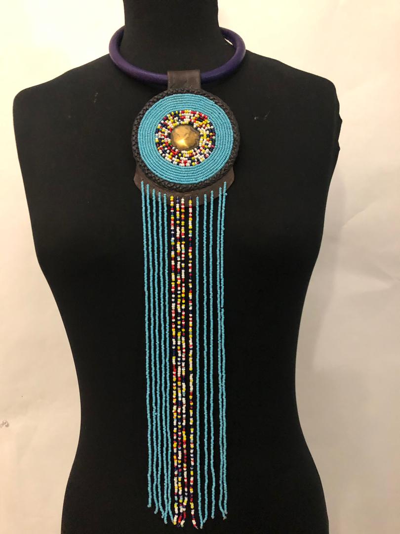 Leather One-Step Bead Necklace