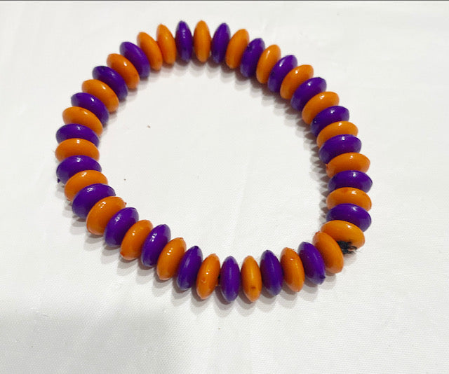 Slim Single Elastic Wood Bracelet