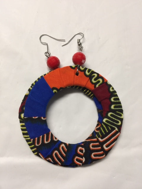 Fabric Flat Earrings-2.5in