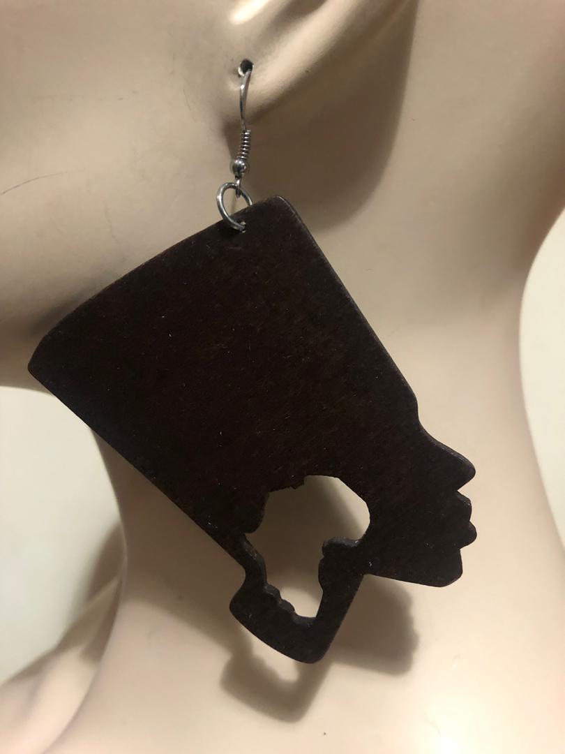 Nefertiti African Map Earring