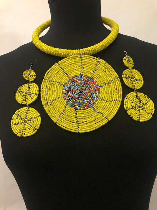 Circle Massai Necklace and Earring