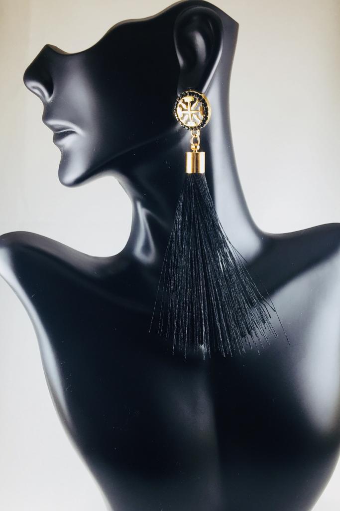 Straight Drop Fringe Earrings