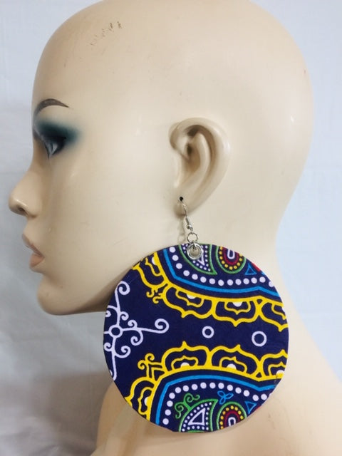 Fabric Earrings And Bangles Purple Set