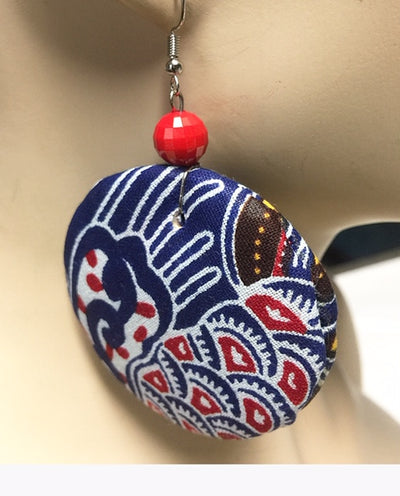 Fabric Puff Earrings