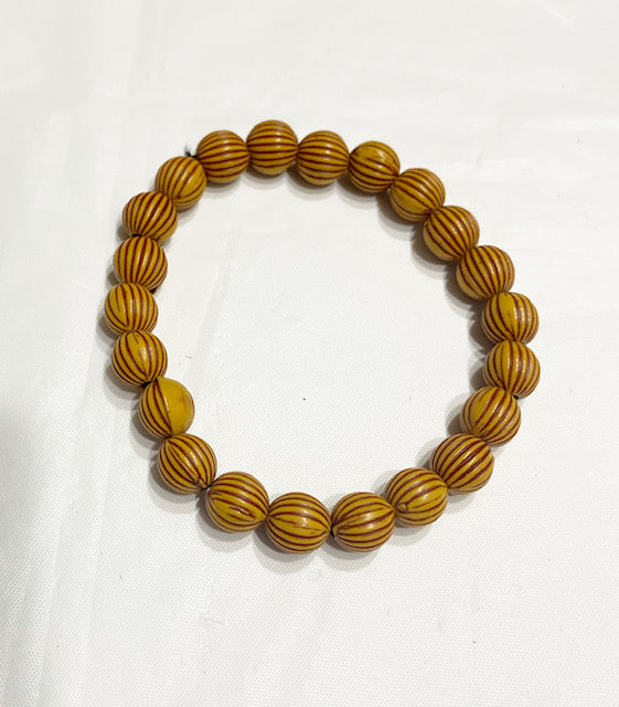 Slim Single Elastic Wood Bracelet