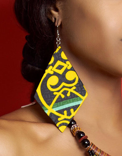 Fabric Heart Earrings