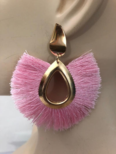 Circle Medium Fringe Earring