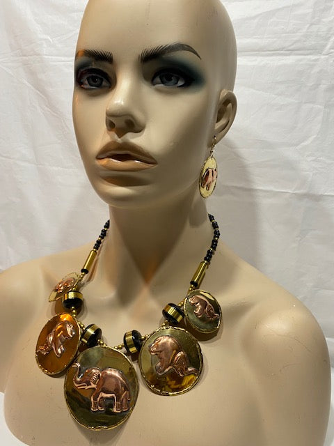 Native Bronze Necklace & Earrings