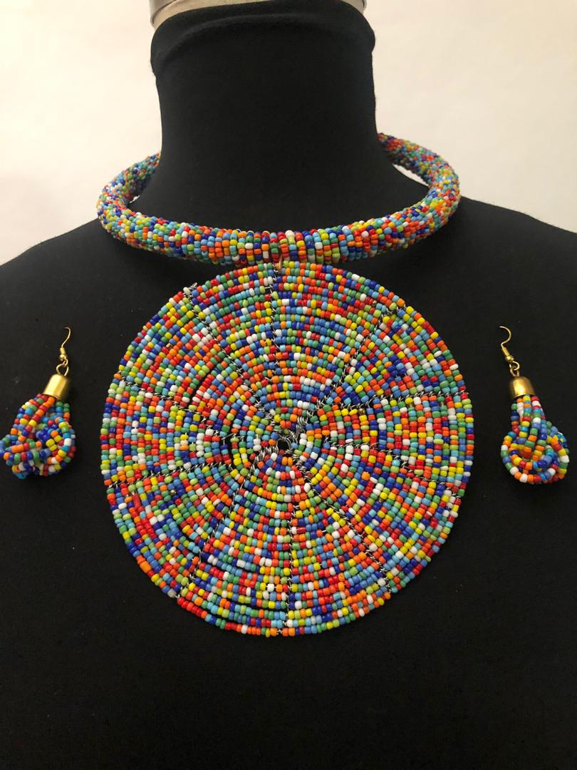 Circle Massai Necklace and Earring