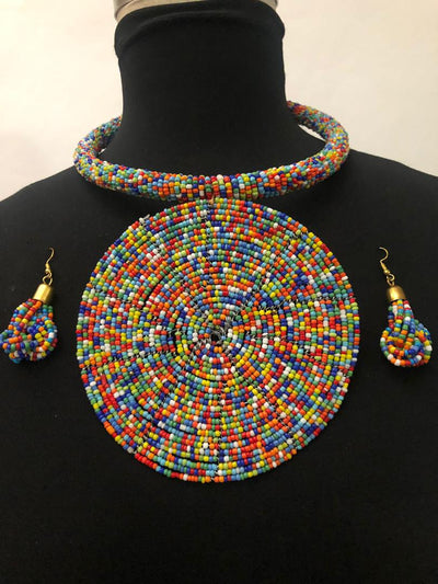 Circle Massai Necklace and Earring