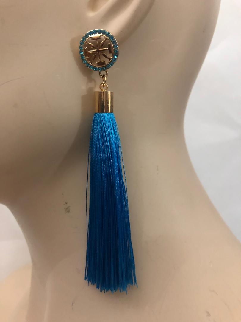 Straight Drop Fringe Earrings