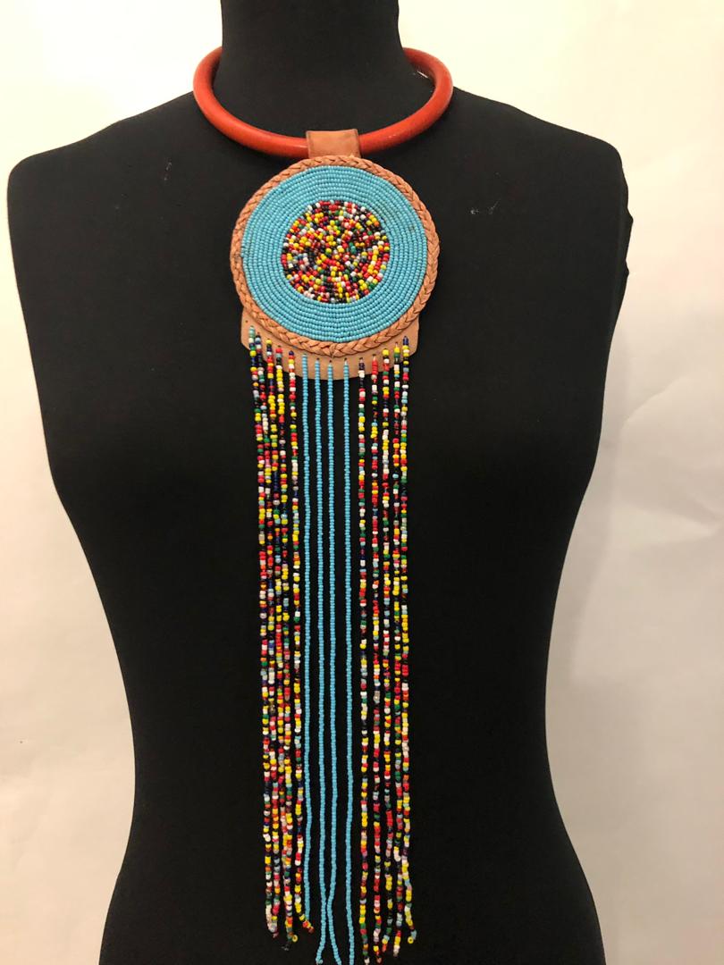 Leather One-Step Bead Necklace