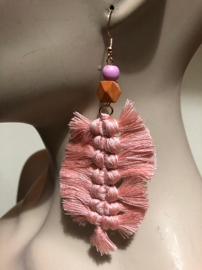 Anis Center Matted Fringe Earrings