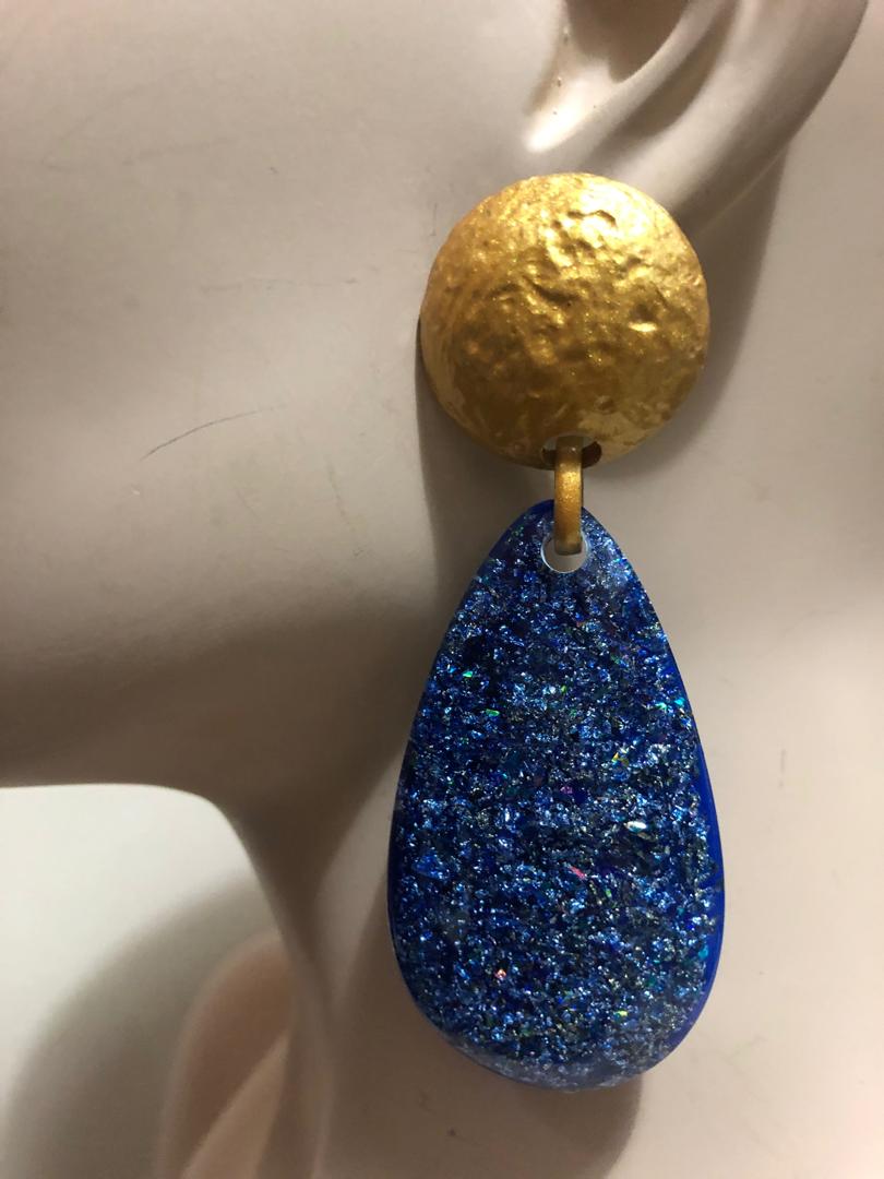 Gold Ball Costume Earrings