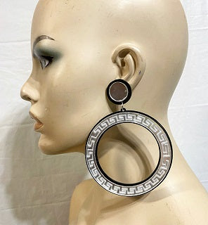 Big Silver Circle Earring