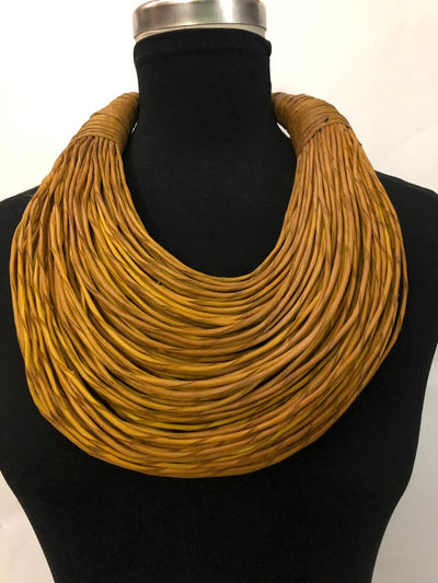 Leather Strands Big Necklace