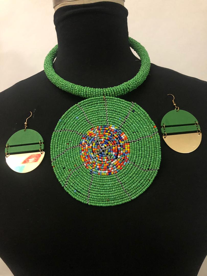 Circle Massai Necklace and Earring